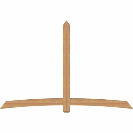 Ekena Millwork Bellingham Timber Gable Bracket, Western Red Cedar, 108"W x 72"H x 5 1/2"D x 5 1/2"F, 16/12 Pitch GBW108X72X0606BEL00SWR